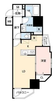マイナビSTAY浅草蔵前（LUNIQ新御徒町Ⅰ）の間取り画像