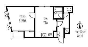 タカハシハイツの間取り画像