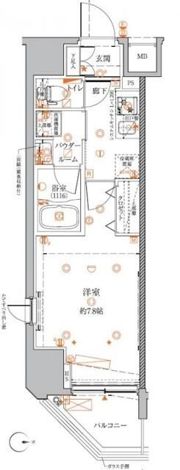 クレイシアIDZ蒲田の間取り画像
