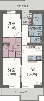 ユング フラウの間取り画像