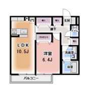 Komorebi Garden中田本町Aの間取り画像