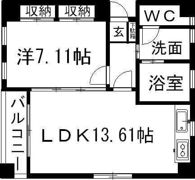 南町セゾンヴェール パートI 603号の間取り画像