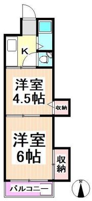 花月マンションの間取り画像