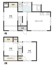HBー川辺とやすらぎのマドレーヌの間取り画像