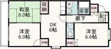 Uハイツ B棟の間取り画像
