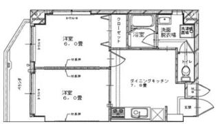シャトーポレール若林の間取り画像