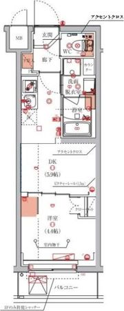 ハーモニーレジデンス東京八広ザ・スプレッドの間取り画像