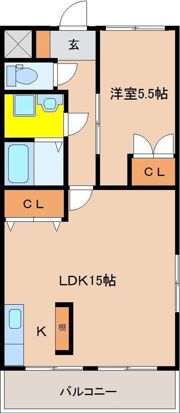 シャンテ一の宮の間取り画像