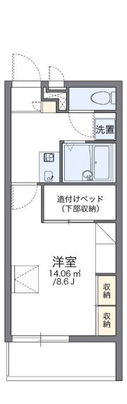 レオパレスコングラツィア石川台の間取り画像