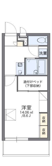 レオパレスコングラツィア石川台の間取り画像