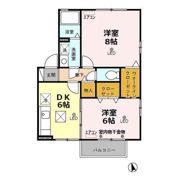 グランメール桜町 Bの間取り画像