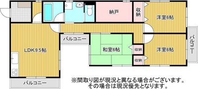 サンハイツ西中原の間取り画像