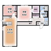 Komorebi Garden中田本町Bの間取り画像