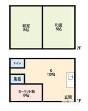 羽生市弥勒3LDK+付属屋平屋倉庫作業場付きの間取り画像