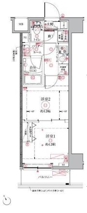 クレイシア門前仲町ザ・レジデンスの間取り画像