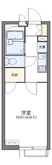 レオパレスリバーパークⅡの間取り画像