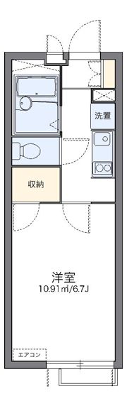 レオパレスリバーパークⅡの間取り画像