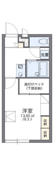 レオパレスフリーダム 南金目の間取り画像