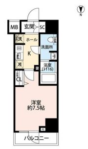 プレール・ドゥーク芝浦の間取り画像