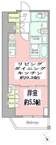 クレストコート新宿山吹町の間取り画像