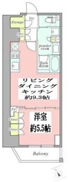 クレストコート新宿山吹町の間取り画像