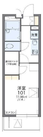 レオパレスサニーウェル 新井の間取り画像