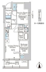 パークアクシス浅草田原町ガーデンの間取り画像