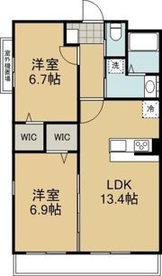 ヴェルクレスト静岡の間取り画像
