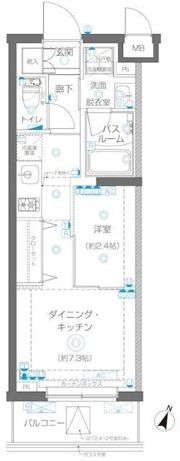 ZOOM蒲田EASTの間取り画像