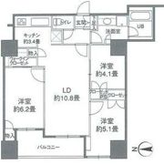 カスタリアタワー品川シーサイドの間取り画像