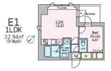 クレストコート旗の台の間取り画像