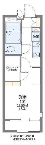 レオパレスLOREAの間取り画像