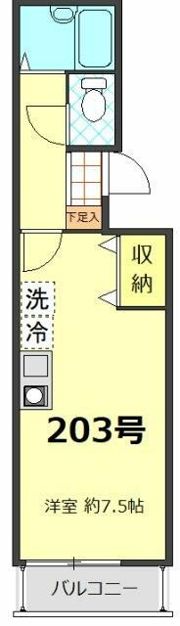中野区野方4丁目 貸アパートの間取り画像