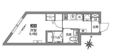 FABRIC中井の間取り画像