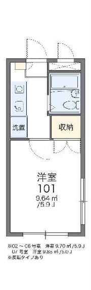 レオパレス新宿の間取り画像