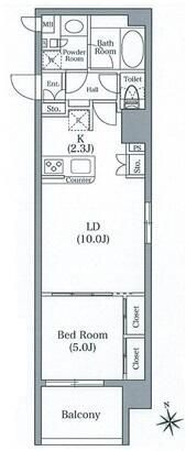 ヴォーガコルテ御徒町の間取り画像