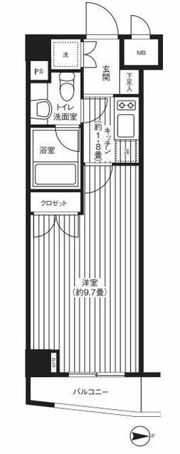 グランハイツ東新宿の間取り画像