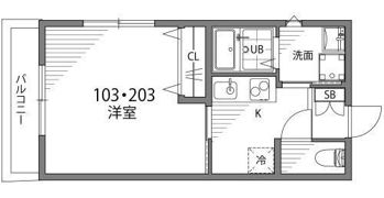 TIK中野Ⅱの間取り画像