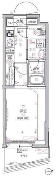 クレイシア祐天寺の間取り画像