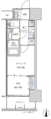 パークアクシス名古屋山王の間取り画像