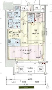 プレサンス鶴舞公園ウィズの間取り画像