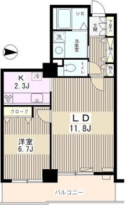 エルアージュ小石川B棟の間取り画像