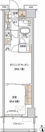 プライムネクサス大森北の間取り画像