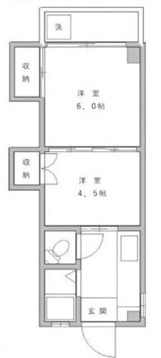 花月マンションの間取り画像