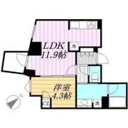 リビオレゾン東銀座の間取り画像