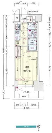 プレサンスジェネ丸の内の間取り画像