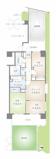 ランドステージ東大島エグゼタワーの間取り画像