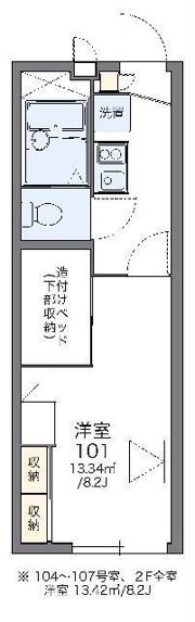 レオパレスGフォレスト沼袋の間取り画像