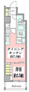 クレストコート新宿山吹町の間取り画像