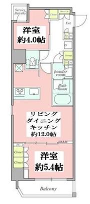 クレストコート新宿山吹町の間取り画像